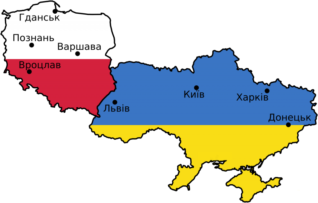 карта украина польша